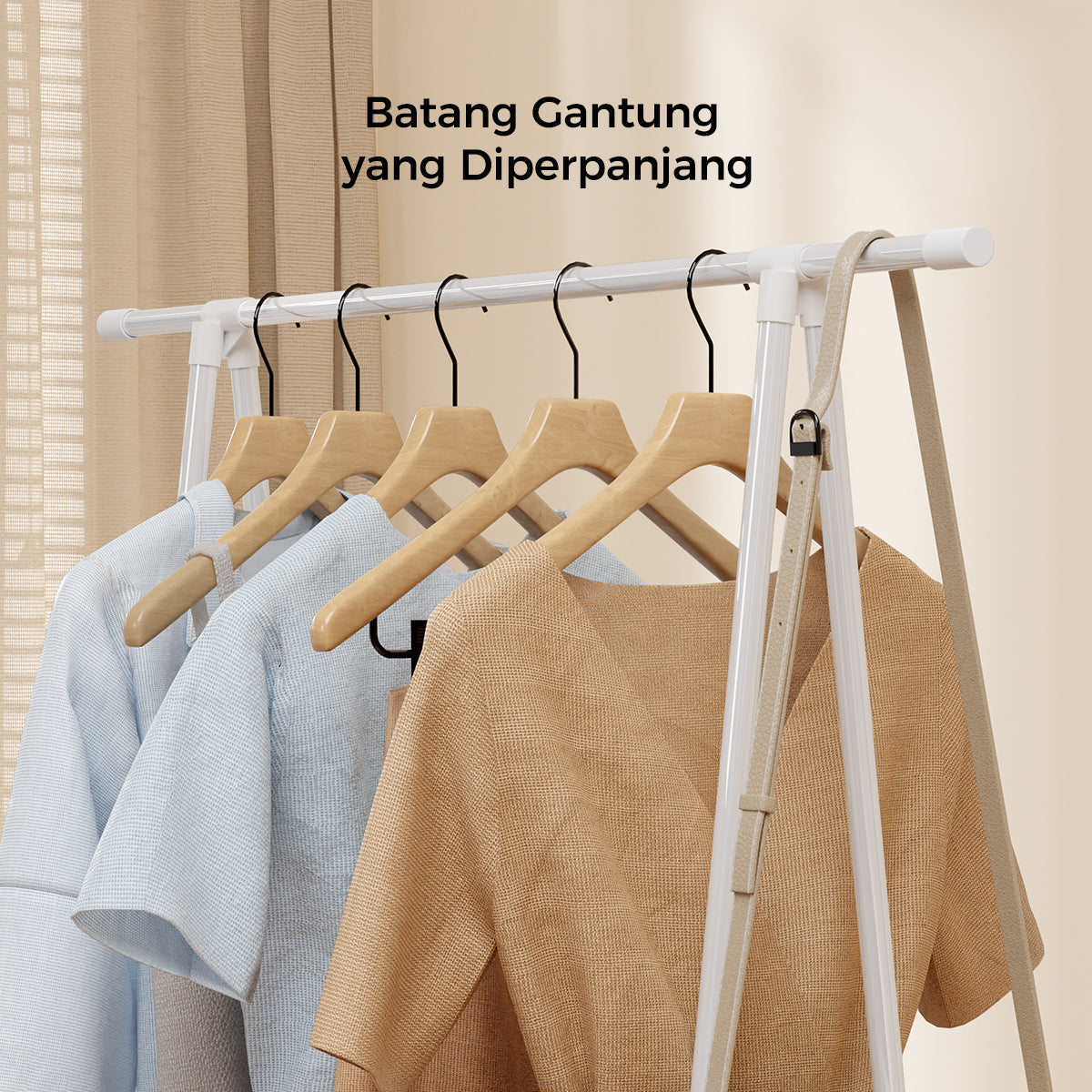 【COD】AONEZ Rak Gantungan Baju Rak Sepatu Stand Hanger Jemuran Rak penyimpanan Tempat Tas Topi Sepatu
