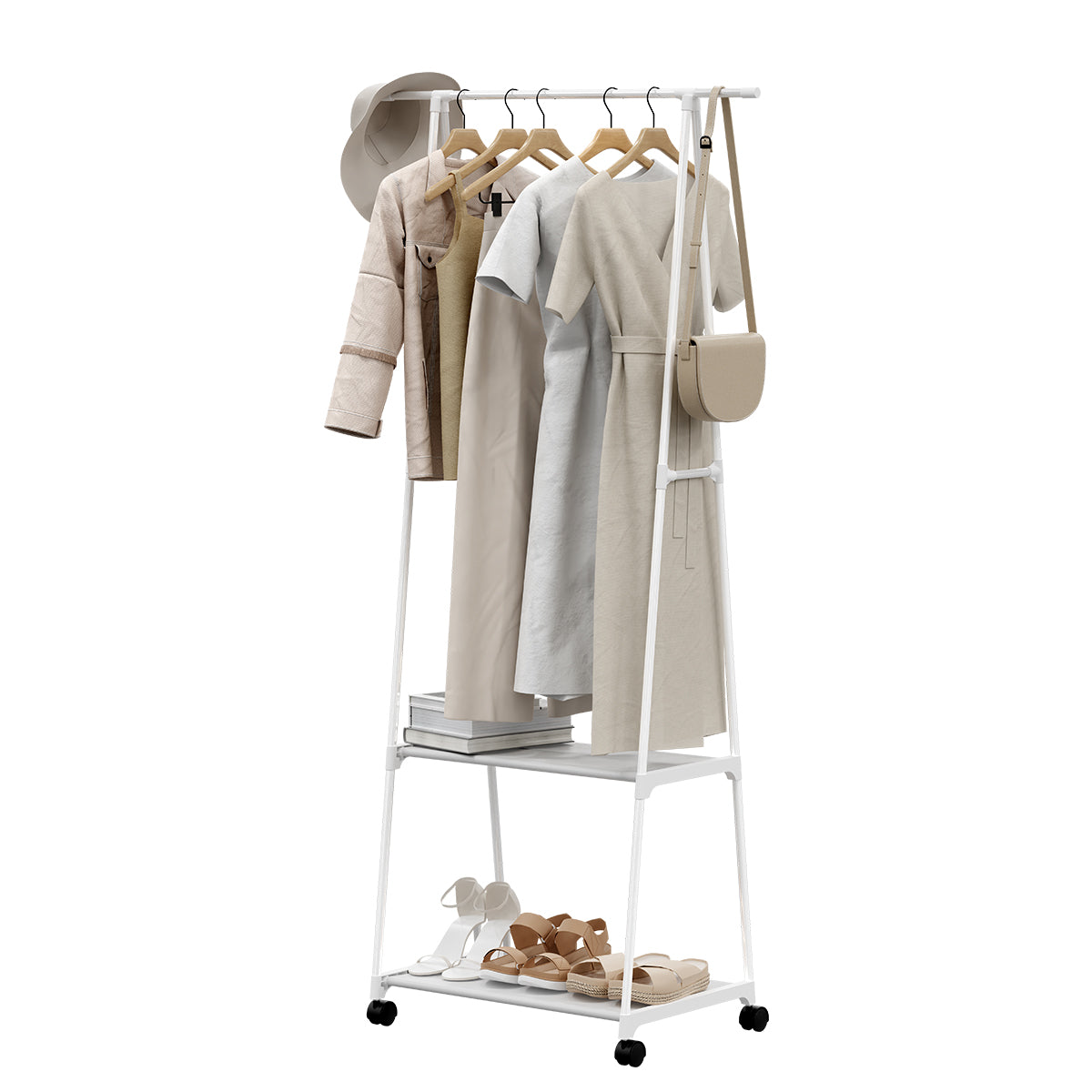【COD】AONEZ Rak Gantungan Baju Rak Sepatu Stand Hanger Jemuran Rak penyimpanan Tempat Tas Topi Sepatu