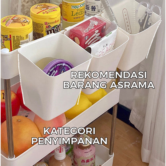 【COD】AONEZ Rak Gantung Meja Belajar Keranjang Storage Tempel Dinding Stationery Desktop Rak Holder