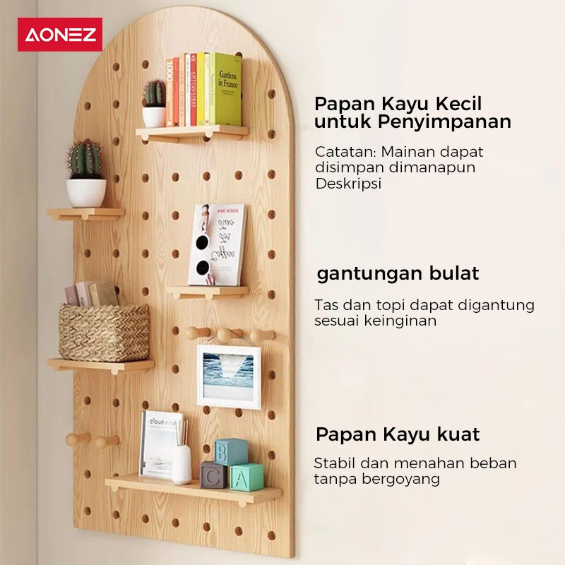 【COD】AONEZ PegBoard Premium Dinding/Papan Lubang/Rak Dekorasi Gantungan Peralatan Dapur/Rumah/Kantor Tanpa Paku DIY Organizer