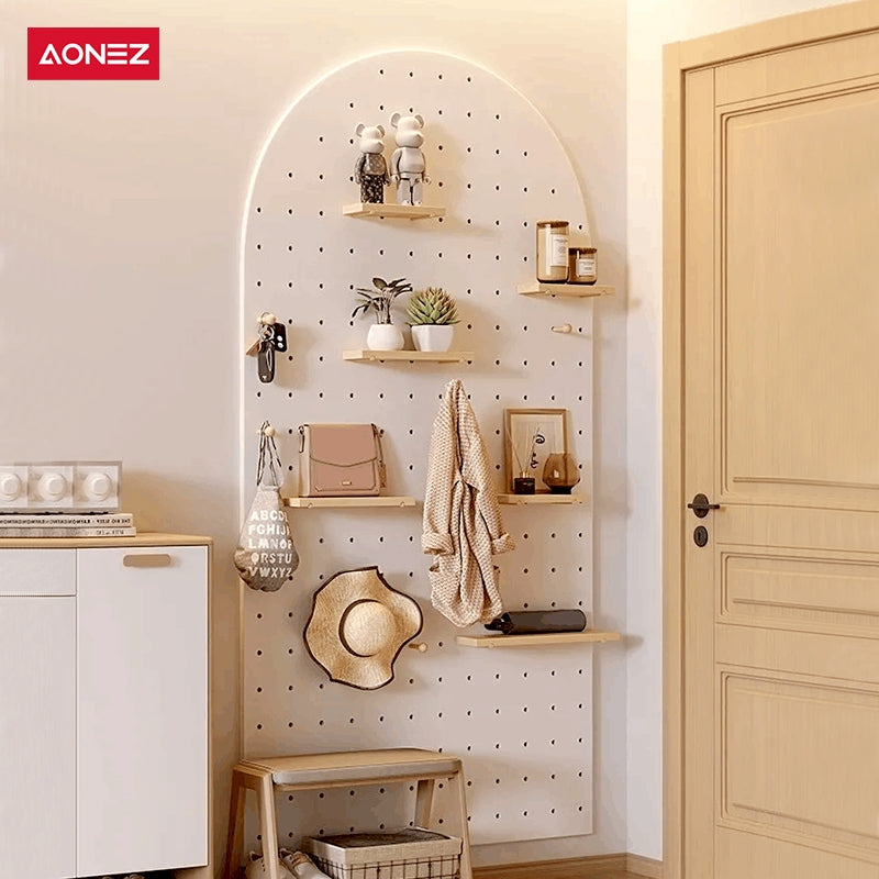 【COD】AONEZ PegBoard Premium Dinding/Papan Lubang/Rak Dekorasi Gantungan Peralatan Dapur/Rumah/Kantor Tanpa Paku DIY Organizer