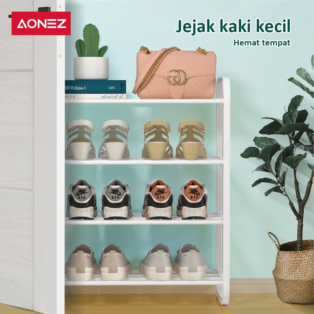 【COD】AONEZ Rak Sepatu Serbaguna 4 Susun Tempat Sepatu Rak Sandal